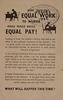 Equal Pay Campaign Committee leaflet, 1946