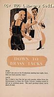 'Down to brass tacks' - TUC leaflet about industrial production, 1947 (front)