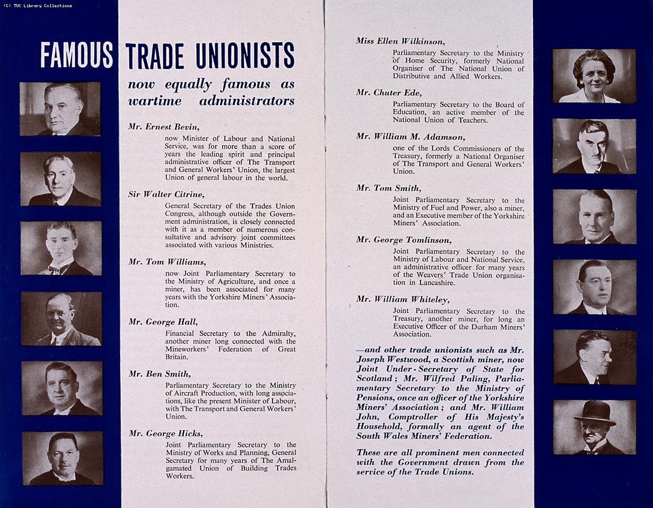 'The trade unionist and the war', 1943