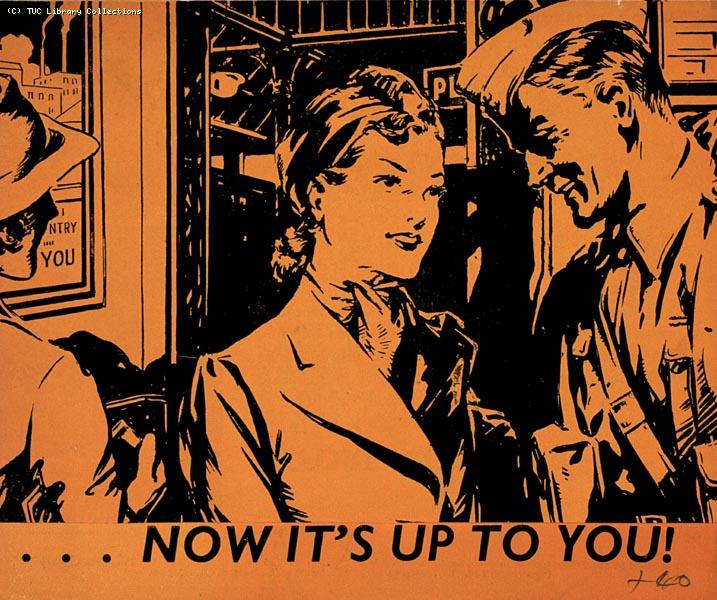 TUC recruitment leaflet for women war workers, 1944 (page 1)