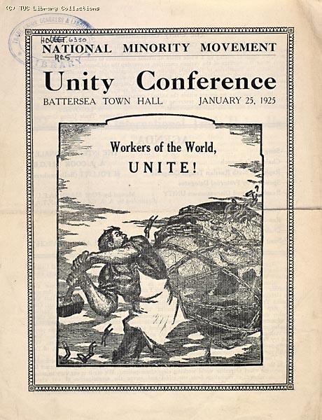 National Minority Movement, Unity Conference, 1925