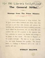 The General Strike, 1926 - Message from the Prime Minister