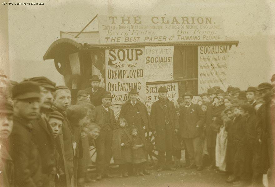 Socialist soup van in Liverpool, 1894