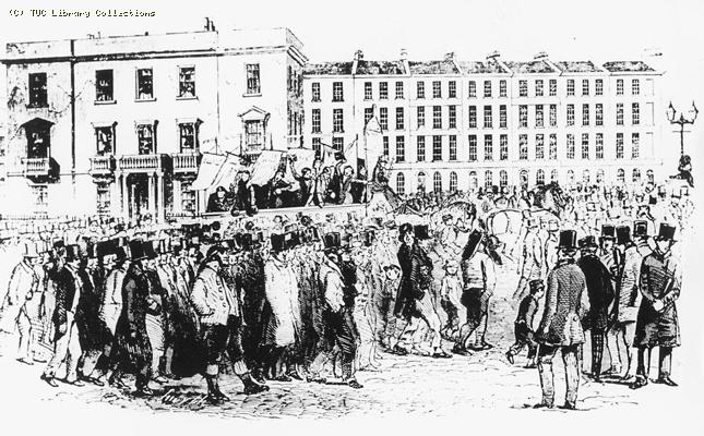 The Great Charter Procession at Blackfriars, 1848