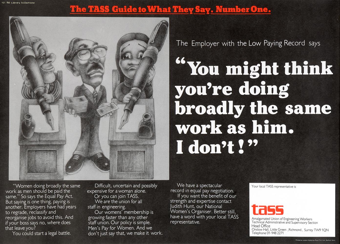 The TASS guide to what they say - poster 1, c 1976