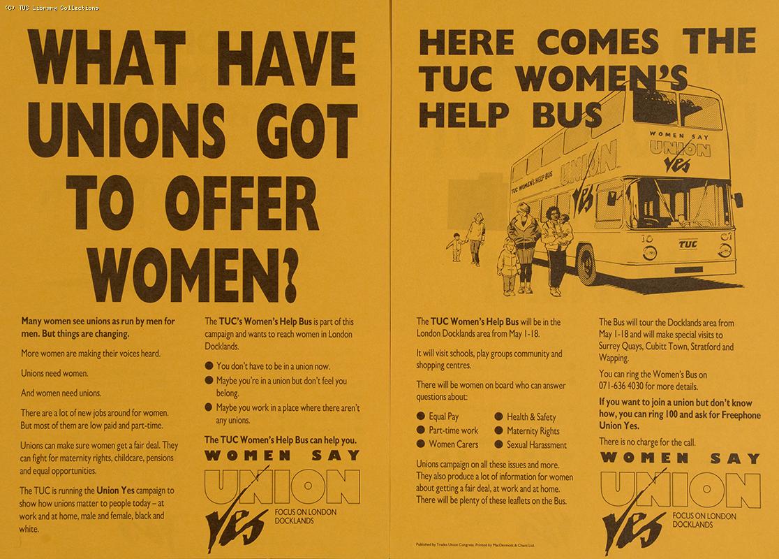 TUC Women's Help Bus, 1990