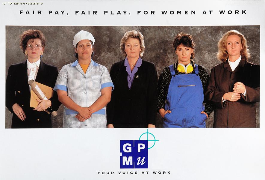 Fair pay, fair play, for women at work - poster c 1998