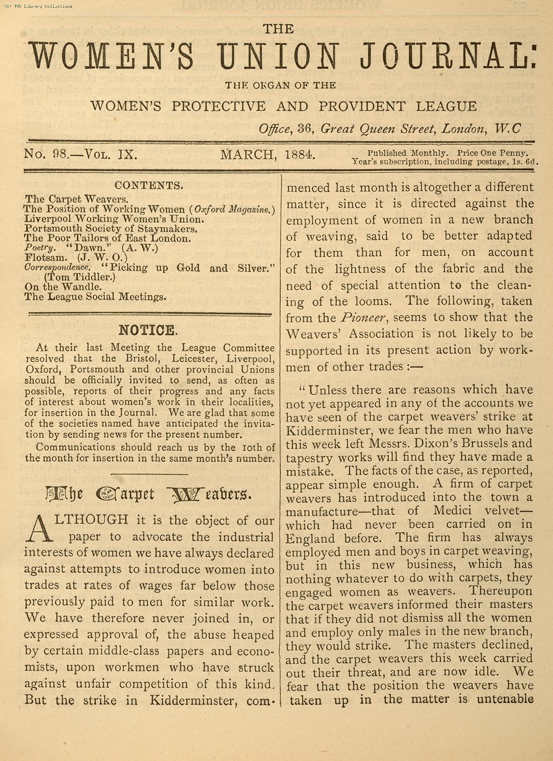 Kidderminster carpet weavers strike, 1884