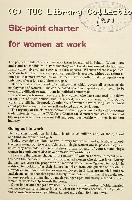 'Six point charter for women at work', 1963