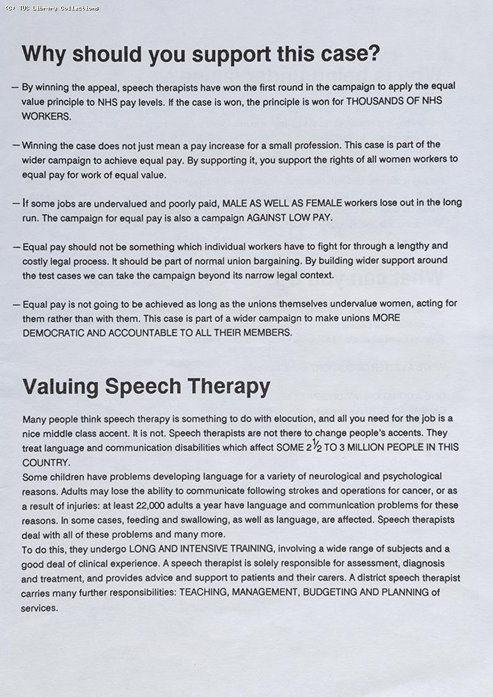 'A valuable case : equal pay in the balance', 1988