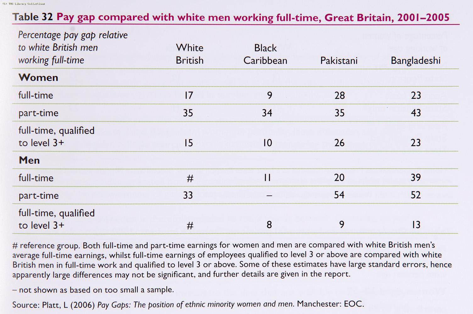 Pay gaps : the position of ethnic minority women and men, 2007