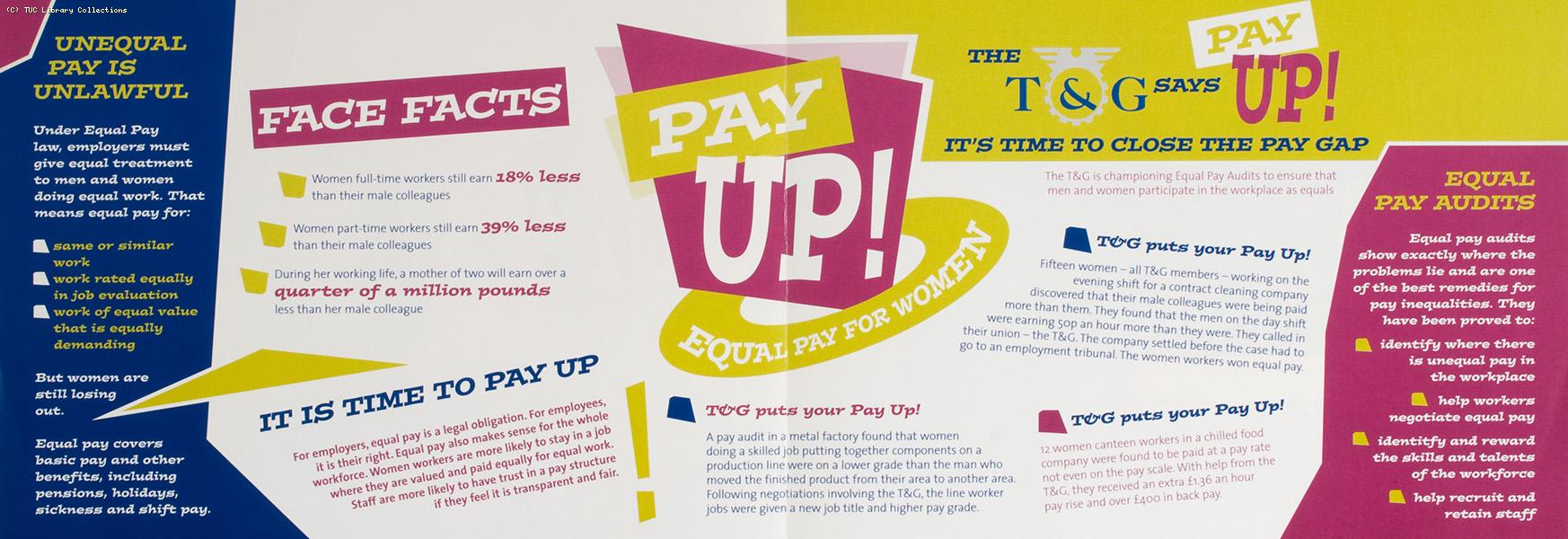Pay up! Equal pay for women - TGWU leaflet, 2002