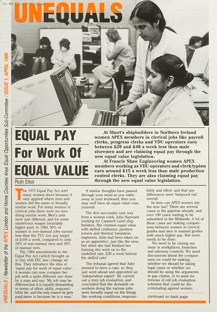 Unequals, 1986