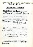 This agreement between the British Transport Commission and Leonard Bishop accepts the latter's son, Stanley Bishop, as an apprentice in Fitting and Electric Traction for the period 1958-1963.