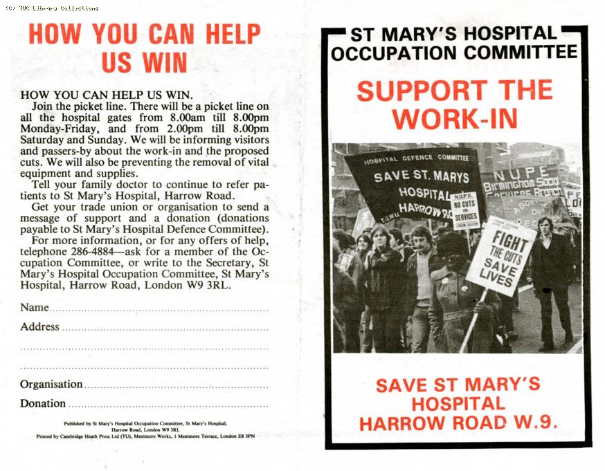 St  Mary's Hospital occupation, 1981