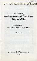 The economy, the government and trade union responsibilities, 1979