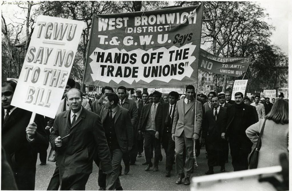 Demonstration against the Industrial Relations Bill, London, 1971