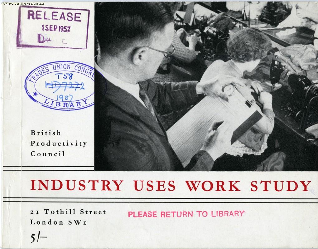 Industry uses work study, 1957