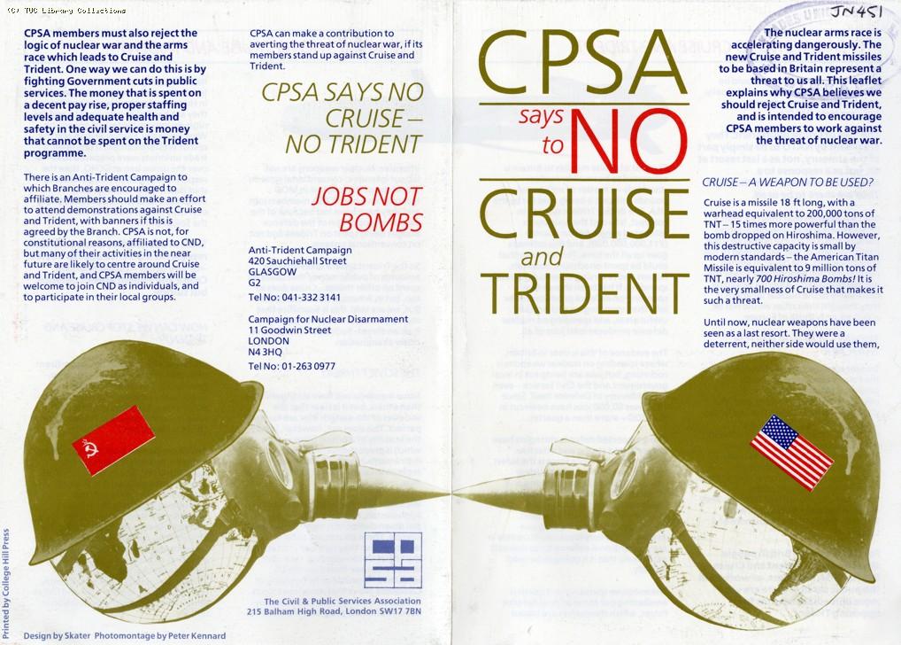CPSA says no to Cruise and Trident, 1984
