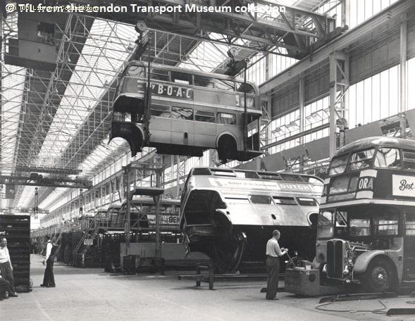 Aldenham Bus Overhaul Works, c 1960