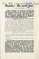 National Peace Council leaflet against intervention in the Russian Polish War, 1918
