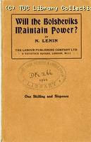 Will the Bolsheviks maintain power? 1922