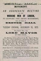 Meeting organised by George Potter and other London union leaders in 1872 to support the New National Agricultural Labourers' Union