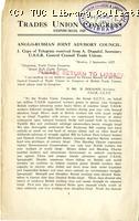 Anglo-Russian Joint Advisory Committee  Soviet telegram, September 1927