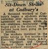 Sit down strike at Cadbury's, 1944