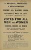 Leaflet issued by the National council for Adult Suffrage for a demonstration on 10 February 1917