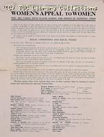 This leaflet was issued by the War Emergency Workers' National Committee in 1915 and signed by representatives of a wide range of women's organisations