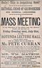 Leaflet advertising a meeting of the National Union of Gasworks and General Labourers in Liverpool, July 1891