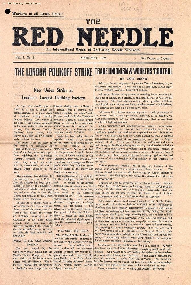 'The Red Needle', 1929