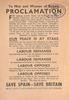 Spanish  Civil War - Labour Party leaflet, 1937