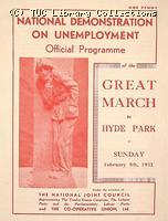 National Unemployment Demonstration 1933 - programme