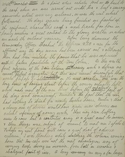 Handwritten account about taxi drivers page 2