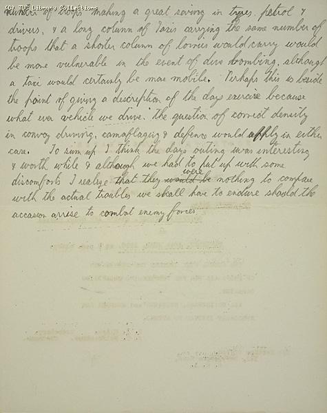 Handwritten account about taxi drivers page 3