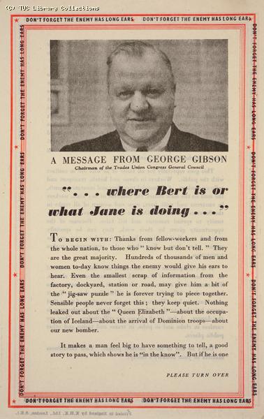 Message from George Gibson