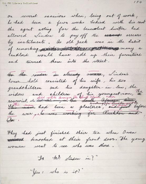 The Ragged Trousered Philanthropists - Manuscript, Page 154