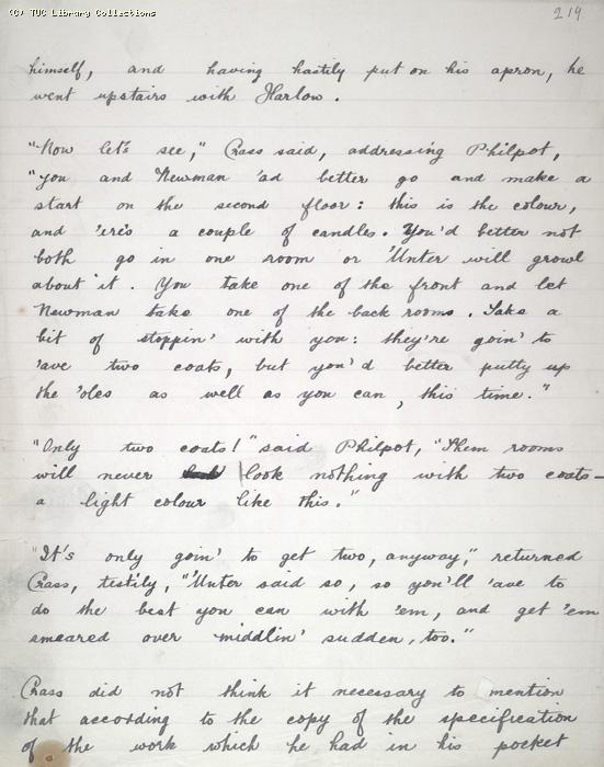 The Ragged Trousered Philanthropists - Manuscript, Page 219