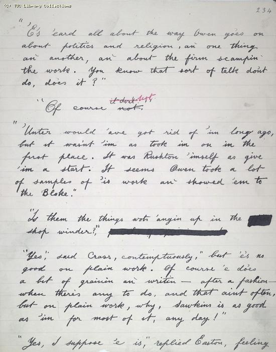 The Ragged Trousered Philanthropists - Manuscript, Page 234