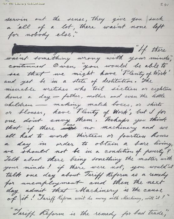 The Ragged Trousered Philanthropists - Manuscript, Page 241