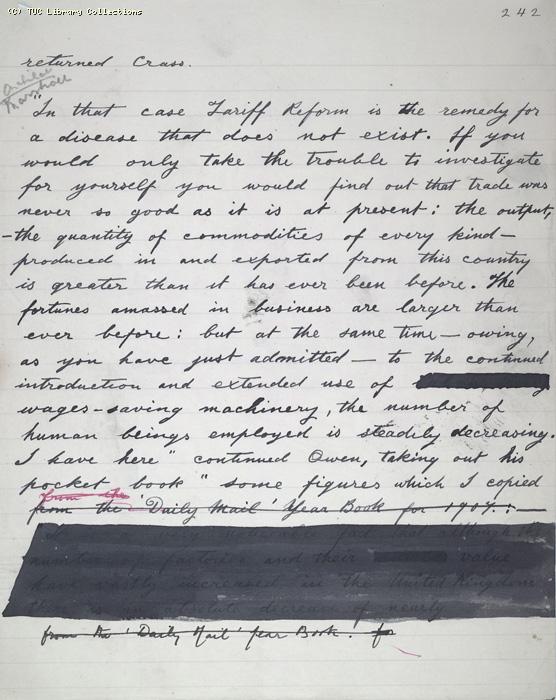 The Ragged Trousered Philanthropists - Manuscript, Page 242
