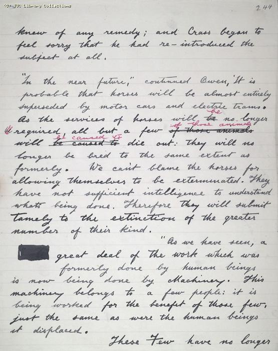 The Ragged Trousered Philanthropists - Manuscript, Page 244