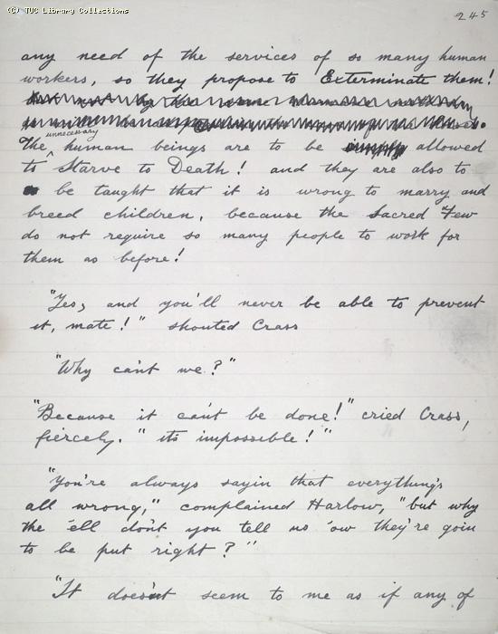 The Ragged Trousered Philanthropists - Manuscript, Page 245