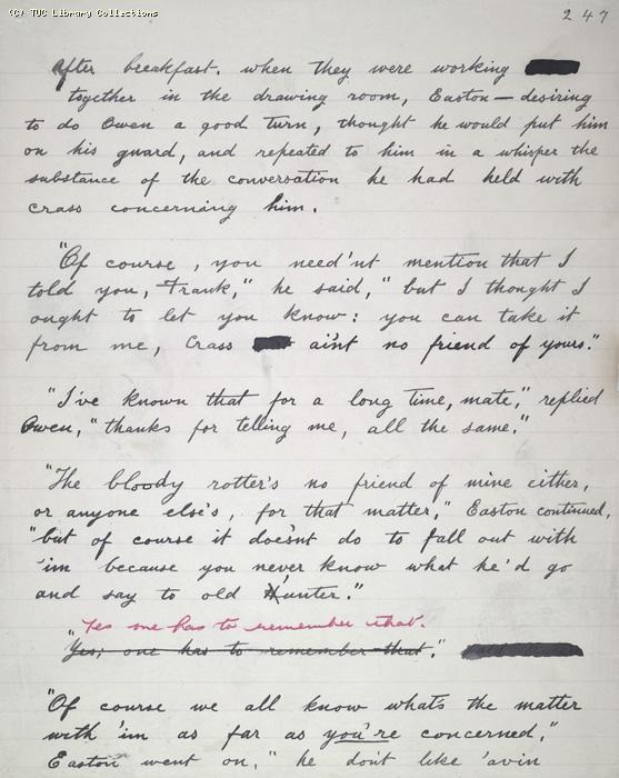 The Ragged Trousered Philanthropists - Manuscript, Page 247