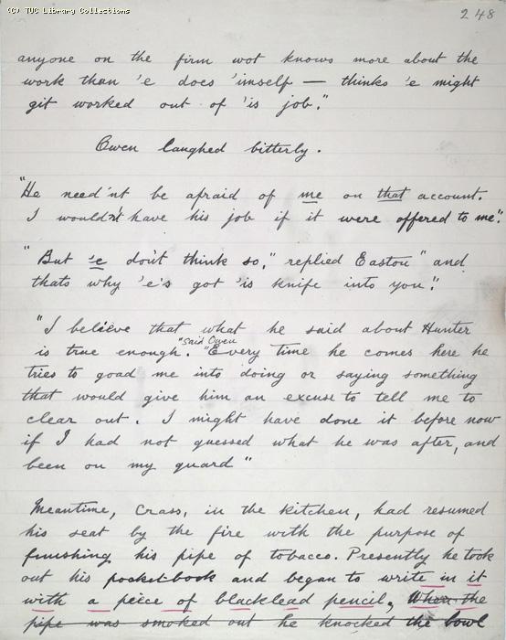 The Ragged Trousered Philanthropists - Manuscript, Page 248