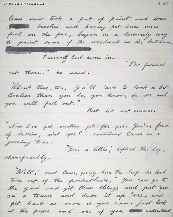 The Ragged Trousered Philanthropists - Manuscript, Page 250