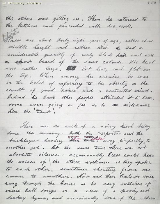 The Ragged Trousered Philanthropists - Manuscript, Page 252
