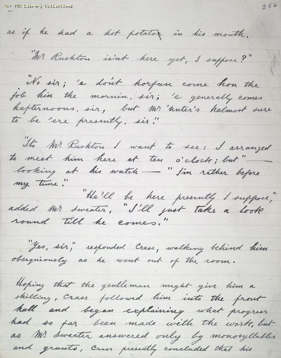 The Ragged Trousered Philanthropists - Manuscript, Page 256